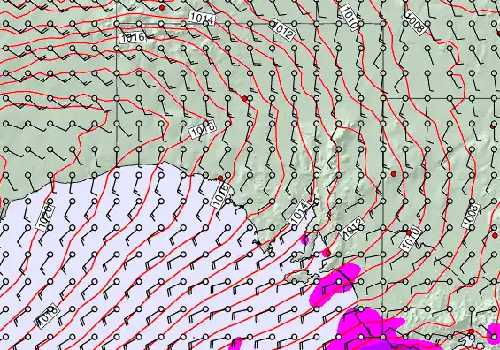 South Australia forecast chart for Saturday, November 29th, 2025 at 6:00 PM