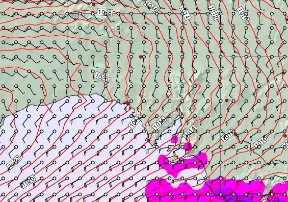 South Australia forecast chart for Sunday, November 30th, 2025 at 12:00 AM