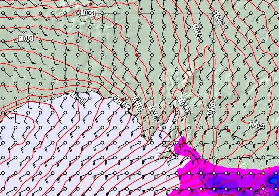 South Australia forecast chart for Sunday, November 30th, 2025 at 6:00 AM