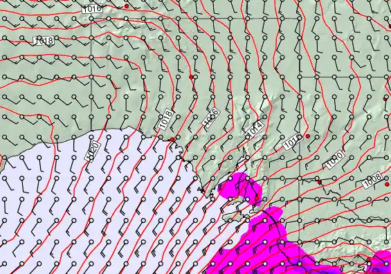 South Australia forecast chart for Sunday, November 30th, 2025 at 6:00 PM