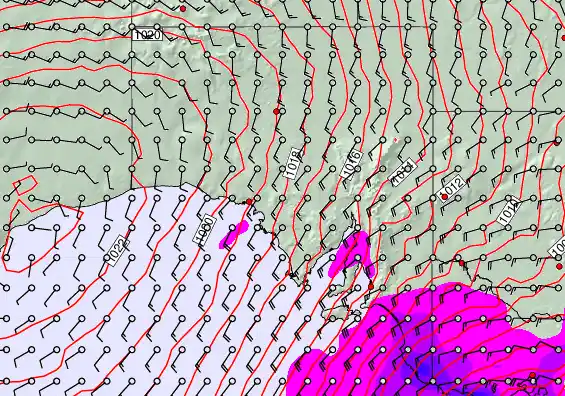South Australia forecast chart for Monday, December 1st, 2025 at 12:00 AM