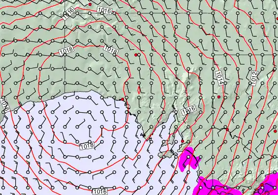 South Australia forecast chart for Monday, December 1st, 2025 at 6:00 PM