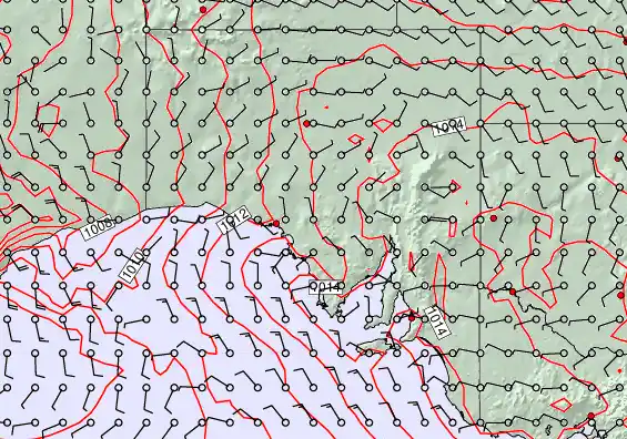South Australia forecast chart for Wednesday, December 3rd, 2025 at 6:00 AM