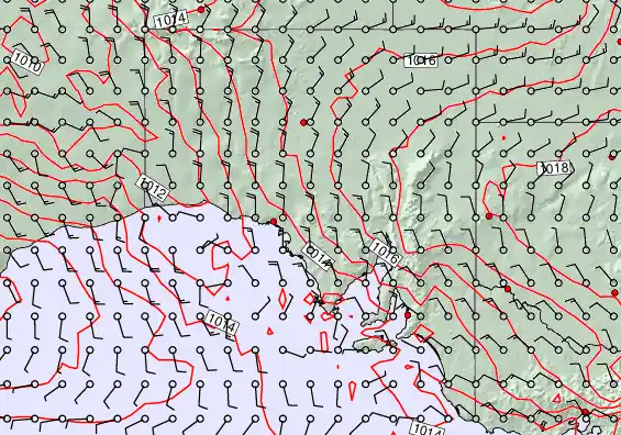 South Australia forecast chart for Thursday, December 4th, 2025 at 12:00 AM