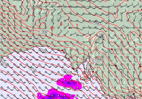 South Australia forecast chart for Wednesday, January 14th, 2026 at 12:00 AM