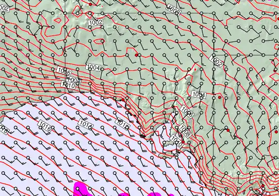 South Australia forecast chart for Wednesday, January 14th, 2026 at 6:00 AM