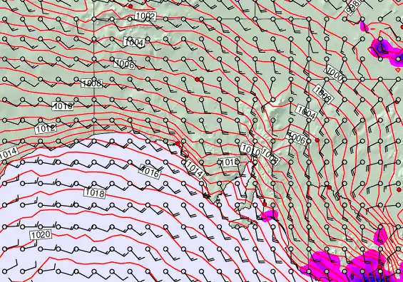 South Australia forecast chart for Thursday, January 15th, 2026 at 6:00 AM