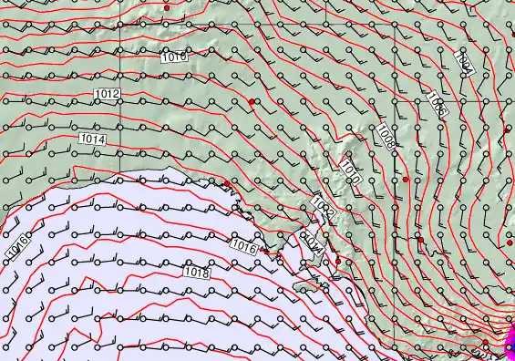 South Australia forecast chart for Friday, January 16th, 2026 at 12:00 AM