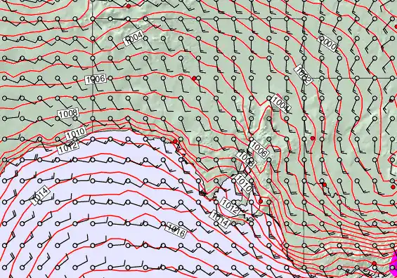 South Australia forecast chart for Friday, January 16th, 2026 at 6:00 AM
