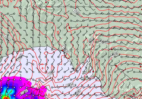 South Australia forecast chart for Sunday, January 18th, 2026 at 12:00 AM