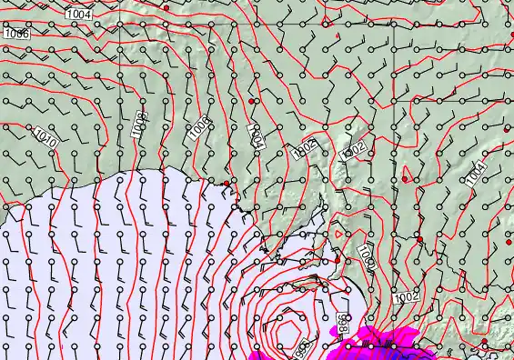 South Australia forecast chart for Monday, January 19th, 2026 at 12:00 AM