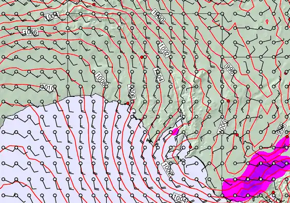 South Australia forecast chart for Monday, January 19th, 2026 at 6:00 PM