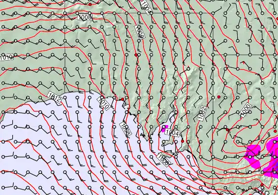 South Australia forecast chart for Tuesday, January 20th, 2026 at 12:00 AM