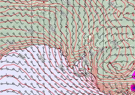 South Australia forecast chart for Tuesday, January 20th, 2026 at 6:00 AM