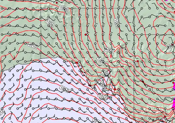 South Australia forecast chart for Wednesday, January 21st, 2026 at 12:00 AM
