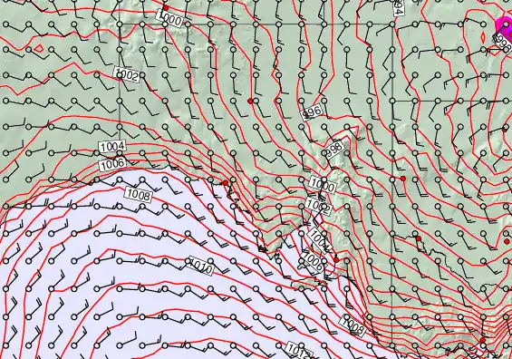 South Australia forecast chart for Wednesday, January 21st, 2026 at 6:00 AM
