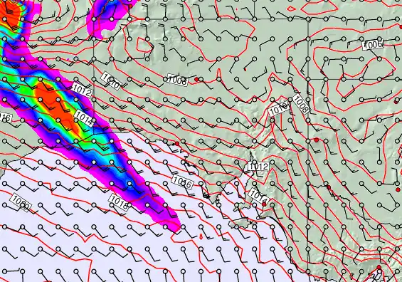 South Australia forecast chart for Wednesday, January 28th, 2026 at 12:00 AM
