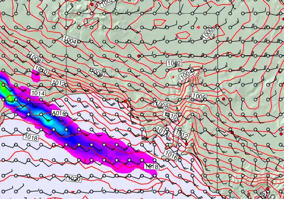 South Australia forecast chart for Thursday, January 29th, 2026 at 6:00 AM