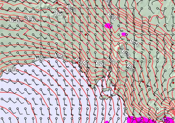 South Australia forecast chart for Sunday, February 1st, 2026 at 6:00 AM