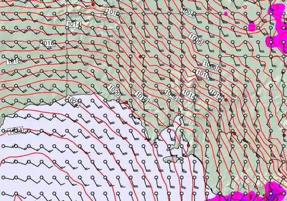 South Australia forecast chart for Sunday, February 1st, 2026 at 12:00 PM