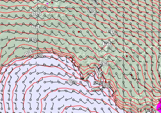 South Australia forecast chart for Monday, February 2nd, 2026 at 6:00 AM