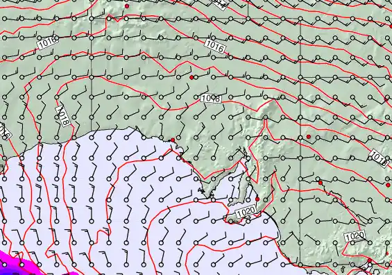 South Australia forecast chart for Tuesday, February 3rd, 2026 at 12:00 AM
