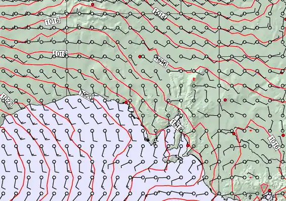 South Australia forecast chart for Wednesday, February 4th, 2026 at 12:00 AM