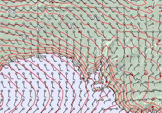 South Australia forecast chart for Wednesday, February 4th, 2026 at 6:00 AM