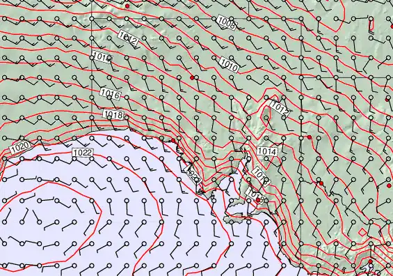 South Australia forecast chart for Thursday, February 5th, 2026 at 6:00 AM