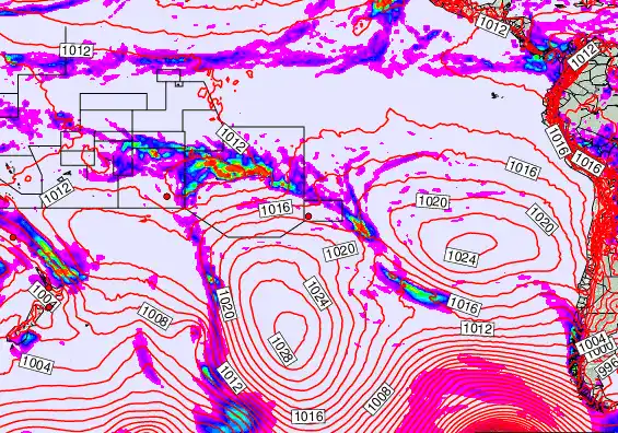 South Pacific forecast chart for Tuesday, December 2nd, 2025 at 6:00 AM