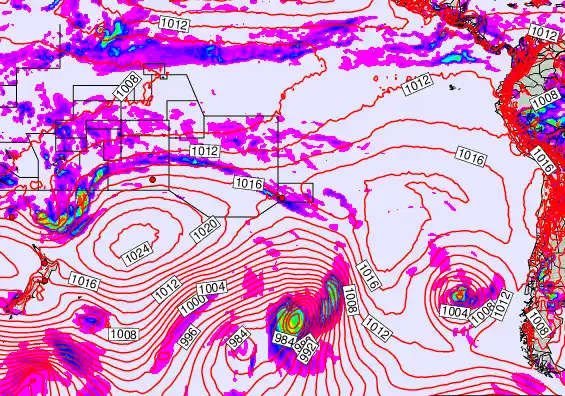 South Pacific forecast chart for Tuesday, December 9th, 2025 at 12:00 AM