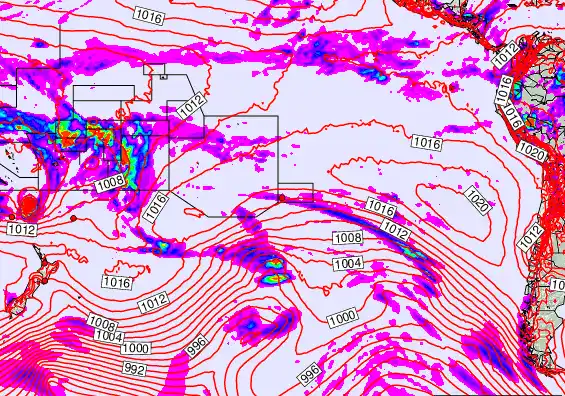 South Pacific forecast chart for Thursday, January 29th, 2026 at 6:00 AM