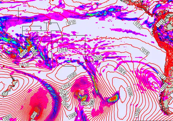 South Pacific forecast chart for Tuesday, February 3rd, 2026 at 6:00 PM