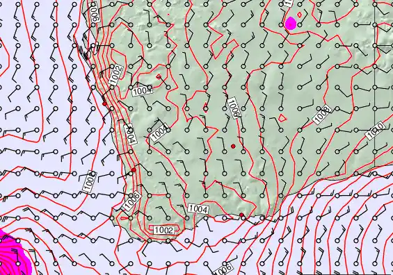 Perth forecast chart for Tuesday, December 16th, 2025 at 6:00 AM