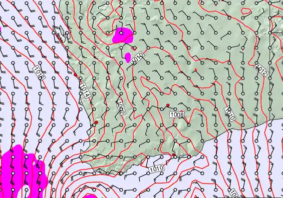 Perth forecast chart for Wednesday, December 17th, 2025 at 12:00 AM