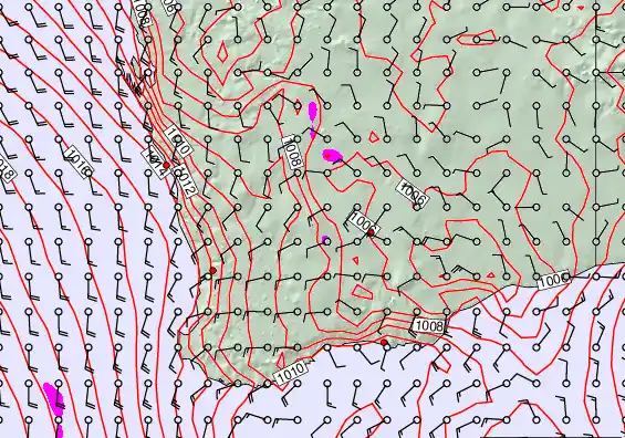 Perth forecast chart for Wednesday, December 17th, 2025 at 6:00 AM