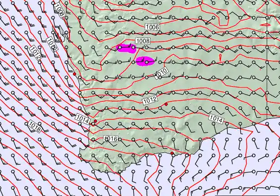 Perth forecast chart for Saturday, December 20th, 2025 at 12:00 AM