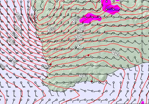 Perth forecast chart for Sunday, December 21st, 2025 at 12:00 AM