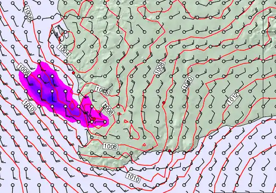 Perth forecast chart for Wednesday, December 24th, 2025 at 12:00 AM