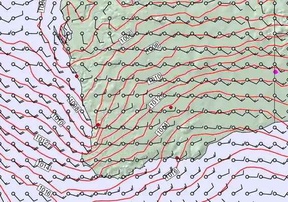 Perth forecast chart for Wednesday, December 31st, 2025 at 6:00 PM