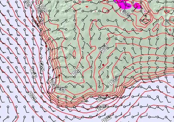 Perth forecast chart for Friday, January 2nd, 2026 at 6:00 AM