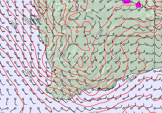 Perth forecast chart for Friday, January 2nd, 2026 at 6:00 PM
