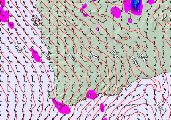Perth forecast chart for Monday, February 16th, 2026 at 12:00 AM