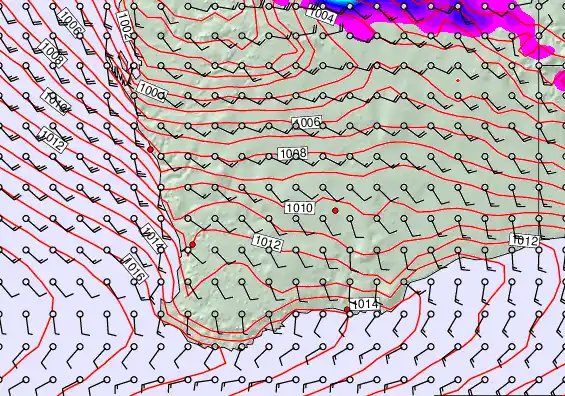 Perth forecast chart for Tuesday, February 17th, 2026 at 6:00 AM