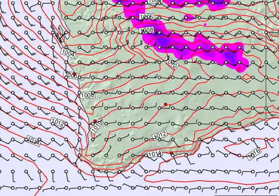 Perth forecast chart for Wednesday, February 18th, 2026 at 6:00 AM