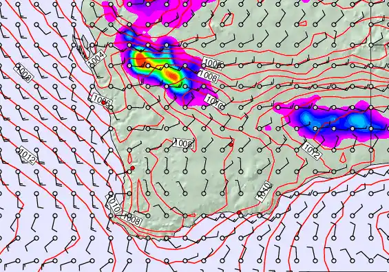 Perth forecast chart for Thursday, February 19th, 2026 at 6:00 AM