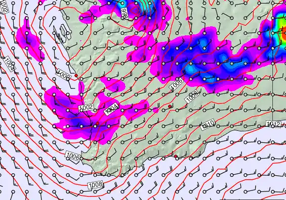 Perth forecast chart for Sunday, February 22nd, 2026 at 12:00 AM