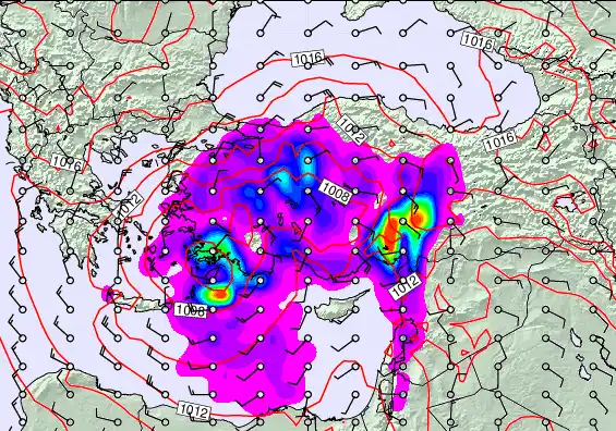 Turkey forecast chart for Thursday, May 1st, 2025 at 6:00 AM