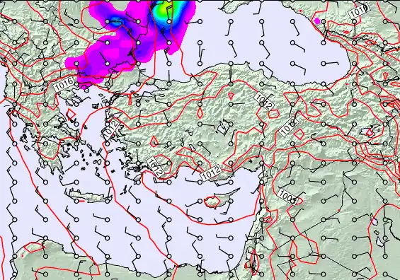 Turkey forecast chart for Wednesday, September 17th, 2025 at 6:00 PM