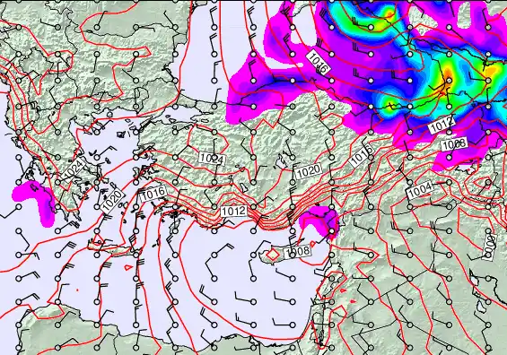 Turkey forecast chart for Friday, September 19th, 2025 at 12:00 AM